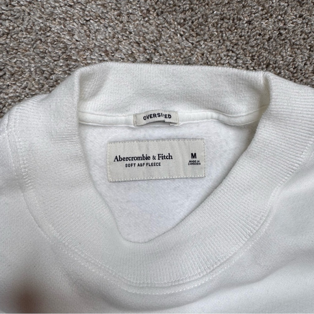 ABERCROMBIE & FITCH Rolling Stones White Oversized Crewneck size M - Picture 2 of 2